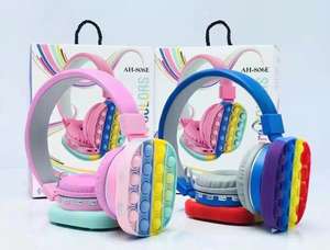 Audífonos JKK de Silicona con Burbujas, <span class=keywords><strong>Auriculares</strong></span> Inalámbricos Antiestrés, Audífonos con Burbujas de Arcoíris, Audífonos con Botones para Presionar - Product Image 2