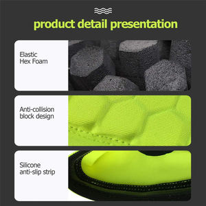 Fútbol Spandex Panal Espinilleras Pad Pantorrilla Mangas de compresión Soporte <span class=keywords><strong>Canilleras</strong></span> Pierna Manga - Product Image 5