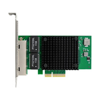 Kartu Jaringan Server Internal PCIe X4 RTL8125BG Empat Port Ethernet/RJ45 LAN 1GbE untuk Desktop