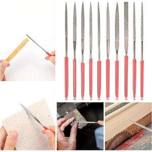 Pexmientas 10 cái 3x140mm mini Kim cương kim công cụ tập tin Guitar mài dao phím đàn kim cương tập tin - Product Image 2