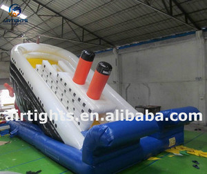 Nhà máy bán cường độ cao tùy chỉnh toboggan inflable chìm Titanic Inflatable Bouncer trượt - Product Image 4