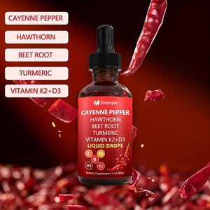 Suplemento Líquido de Pimienta Cayena, Espino Blanco, Raíz de Remolacha y Cúrcuma con Vitaminas K2+D3 para el Bienestar Vascular (Stock Local en EE. UU.) - Product Image 6
