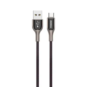 FONENG factory supplier quick charge 2.4A usb charging cable good price and good quality data cable with Led light