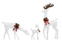 Liquidation 3pk 58in 27.5in 26in 230L Glitter Deer Family Motif Light pour la décoration extérieure de Noël