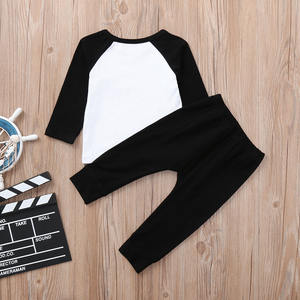 Proveedor Chino de Ropa Infantil al por Mayor, Conjunto de Ropa Interior de Algodón con Letras Bordadas y Manga Larga para Niños - Product Image 2