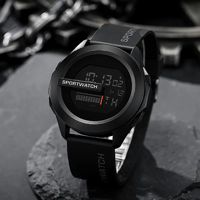 עיצוב חדש פופולרי שעון ספורט עמיד למים 50 מ 'שעון יד דיגיטלי גברים שעון יד שעון דיגיטלי