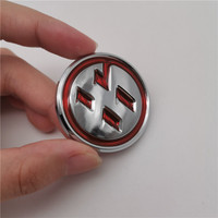 Badge personnalisé 3D en plastique chromé, 2 pièces, Badge emblème de voiture pour GT