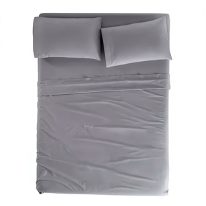 Cabos Individual <b>Neutral</b> Gray Sheets Cotton <b>Bedding</b> Set Home Use All Season Plain Dyed Style - Product Image 1