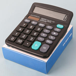 Calculadora solar de pantalla grande de doble potencia de 12 bits, contabilidad financiera, ordenador a color, material plástico real, electrónica de consumo - Product Image 6