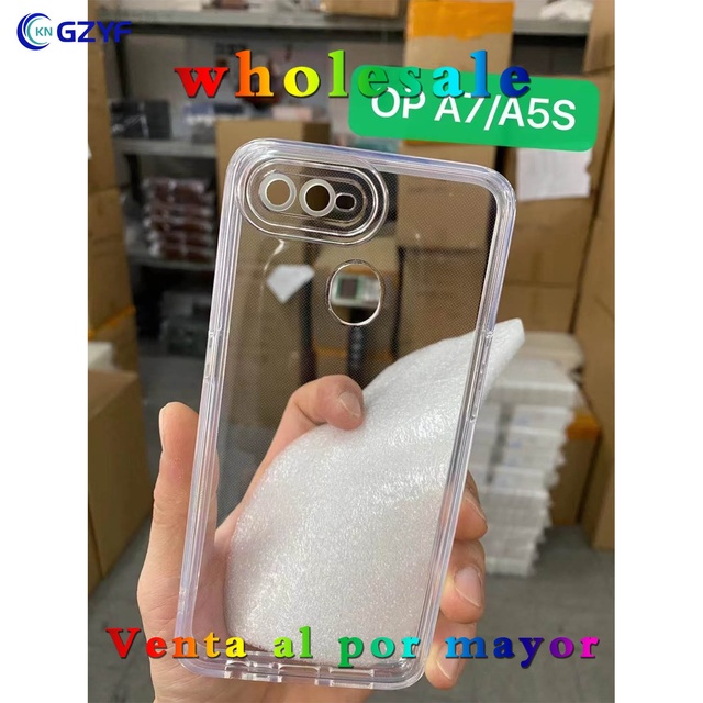 KN Selling Transparent case for OPPO A7 Back Cover A5S Funda A5 Clean case A3S Silicon A15 Carcasa Wholesale Mobile Phone case