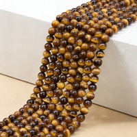 Perles en œil de tigre jaune naturel standard 7A, perles de pierres précieuses de haute qualité en vrac pour la fabrication de bijoux DIY, bracelets et colliers