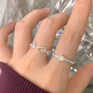 Tối giản vòng Opal tự nhiên 925 Sterling Bạc điều chỉnh vòng - Product Image 5