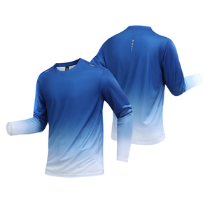 قمصان رياضية للرجال من البوليستر 100٪ لكرة القدم والتمارين الرياضية في صالة الألعاب الرياضية، قميص رياضي بتدرج لوني سريع الجفاف - Product Image 6