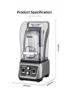 Mixeur Commercial Silencieux avec Couvercle, Broyeur à Glace à Bouton Poussoir, Robot Culinaire, Extracteur de Jus, Moulin à Grains, Machine à Lait de Soja - Product Image 3