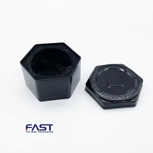 Bán Chạy Nhất Nhà Máy Nhà Sản Xuất Bán Buôn Quà Tặng Bao Bì Sang Trọng Tùy Chỉnh In Hình Lục Giác Kim Loại Hộp Thiếc Cho Lưu Trữ - Product Image 4