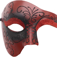 Masque de mascarade vénitien unisexe Biruil Phantom Opera demi-visage pour fête, vente en gros, collection 2026