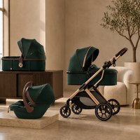 Nouveauté Weilebao, poussette bébé 3 en 1 en alliage d'aluminium, siège auto, landau pliable, poussette légère de voyage pour enfants de 0 à 3 ans