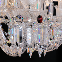 Lustres LED de luxe à haut plafond Villa & Hôtel Luminaire d'escalier Lustre en cristal Luminaire suspendu pour salle à manger
