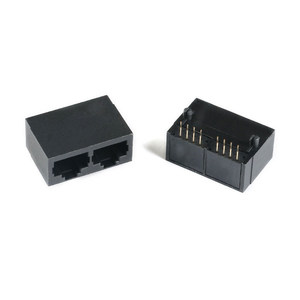 Prise <span class=keywords><strong>RJ45</strong></span> Type 59, Série à Port Simple/<span class=keywords><strong>Double</strong></span>/Quadruple, Interface Réseau Blindée à Tête Cristalline 8P8C - Product Image 4