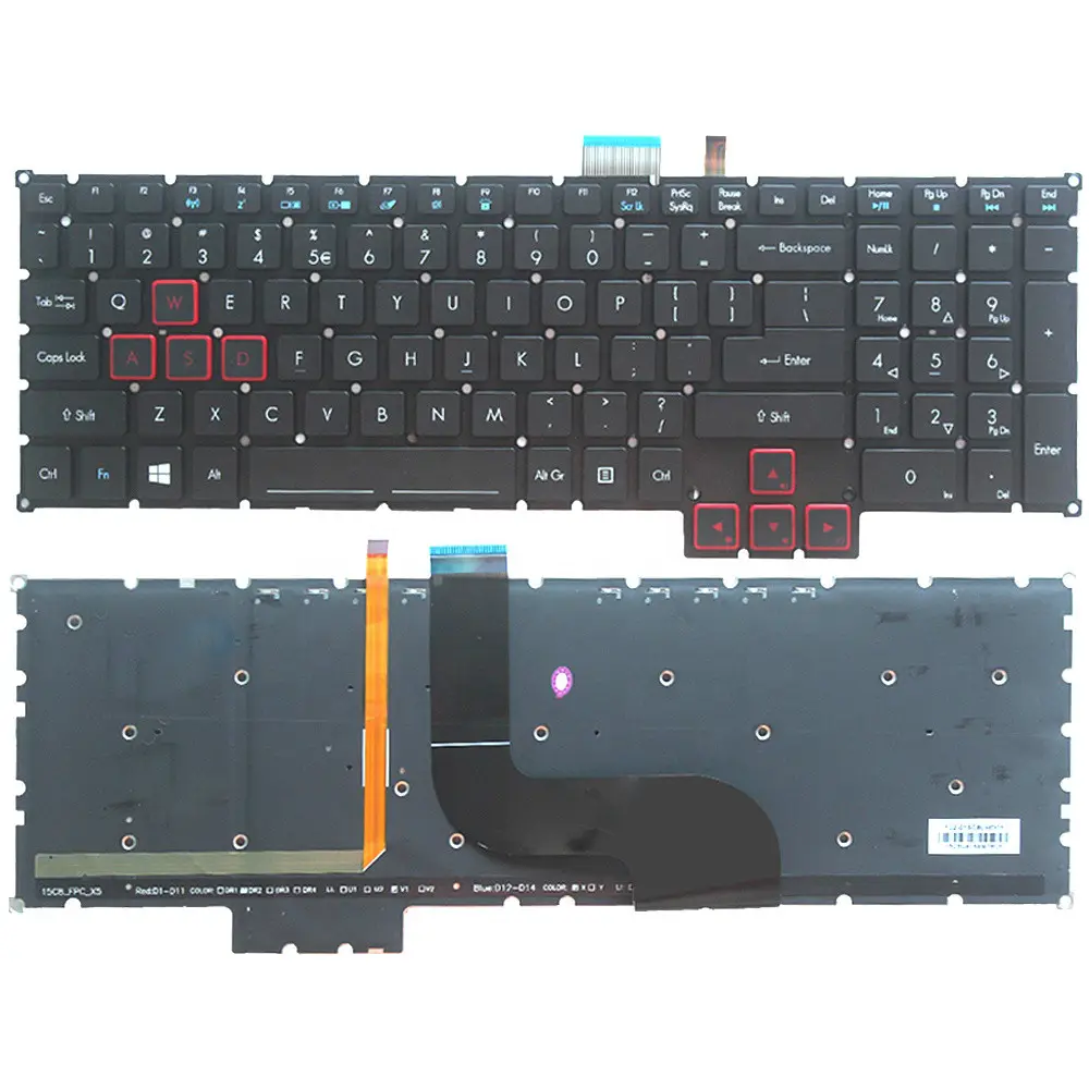 2016 Hot Laptop Tastatur für ACER Predator 17 G9-791 Serie rus schwarz mit Hintergrund beleuchtung + Abdeckung C