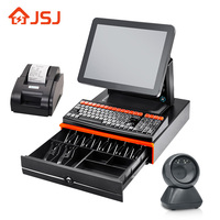 Caisse enregistreuse POS de bureau Android/Windows de marque JSJ62K JSJ, processeur RK3566, écran tactile capacitif 10 points, imprimante thermique