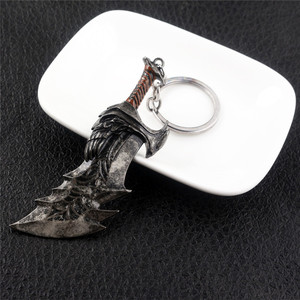 ZRM Fashion God War 4 Zinc Alloy Keychain Kratos Axe Demon Knife Weapons Model Waterproof <strong>Key</strong> <strong>Ring</strong> for <strong>Men</strong> Cosplay Car - Product Image 2