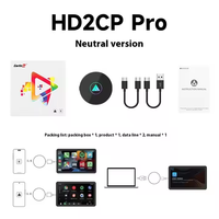 Adaptateur sans fil HD2CP Pro, Android Auto sans fil, CarPlay 3-en-1, boîte intelligente pour voiture, vidéo HD pour les périphériques TV Stick