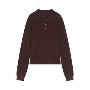Nuovo Stile Autunno 2025: <span class=keywords><strong>Maglione</strong></span> da <span class=keywords><strong>Donna</strong></span> con Collo a <span class=keywords><strong>Polo</strong></span> in Lana, Top Lavorato a Maglia a Maniche Lunghe Delicato sulla Pelle - Product Image 6