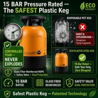 EcoreKeg 30L Fût à bière éco-responsable en HDPE, 15 bars, qualité alimentaire, incassable, pour bière pression, vente en gros directe usine