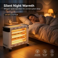 Radiateur électrique infrarouge portable sur pied en métal pour intérieur, 6 tubes de quartz, pour salon