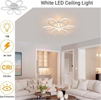 Plafonnier LED Sensible à Dimmable RC pour Salon Hôtel Appartement Villa Couloir Entrée Vestiaire Escaliers Balcony-IP44