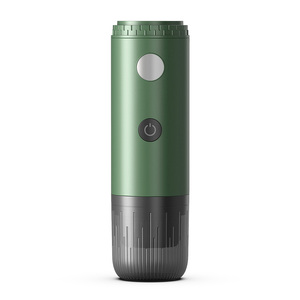 Cafetera Eléctrica Portátil, Cuerpo de Acero Inoxidable Verde, Bomba de 19 Bares, Máquina de Espresso Compacta para Oficina y Uso en Exteriores - Product Image 1