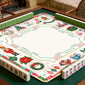 Maßgefertigte Mahjong-Matte PU-Leder Mahjong-Tischmatte Turnier-Spielmatte Mahjong-Geschenk - Product Image 4