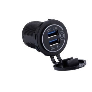 WELFNOBL-<span class=keywords><strong>Prise</strong></span> de chargeur USB double étanche QC 3.0 interrupteur tactile marche-arrêt 12V LED <span class=keywords><strong>prise</strong></span> de chargeur de <span class=keywords><strong>voiture</strong></span> pour bateau Rv Car Motor-Home - Product Image 2