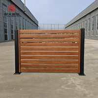 Panneaux de clôture modulaires horizontaux en aluminium pour l'intimité, design extérieur de jardin, respectueux de l'environnement, clôture de sécurité pour les chantiers de construction, 3D