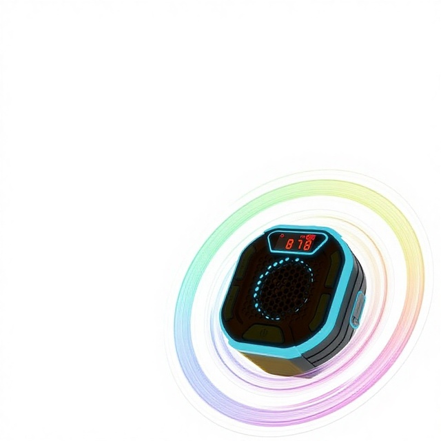 F023 Rugged Shower Speaker with Built-in Microphone Battery Powered Outdoor Use Times LED Display