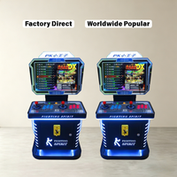 Console d'arcade rétro Pandora OS LCD, borne de jeu de type bar, avec boutons lumineux, fonctionnement à pièces, jeux vidéo en métal, version anglaise, alimentée par batterie, 1 joueur