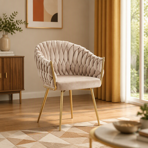 <span class=keywords><strong>Chaises</strong></span> de salle <span class=keywords><strong>à</strong></span> <span class=keywords><strong>manger</strong></span> MULIGNA, style nordique moderne, luxe, métal doré, tissu en velours, meubles de maison, restaurant, avec pieds en métal - Product Image 3