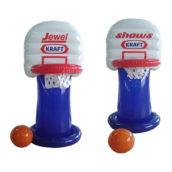 الترقيات العلامة التجارية للأطفال PVC نفخ كرة السلة الخلفية هوب
