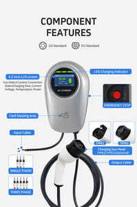 Nouvelle station de <span class=keywords><strong>recharge</strong></span> rapide pour véhicules <span class=keywords><strong>électrique</strong></span>s murale de type 1 AC de 7 kW, 11 kW, 22 kW, niveau 2, pour la maison et le commerce - Product Image 4