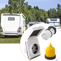 Conector de Alimentación Marino NEMA L5-30 30A 125V, Enchufe Impermeable y Enchufe con Bloqueo Giratorio, Kit de Conector de Alimentación Resistente a la Intemperie para Barcos y Autocaravanas