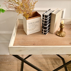 Innova nhà hình chữ nhật bằng gỗ bên Khay bảng với kim loại <span class=keywords><strong>x</strong></span> Chân phòng khách giọng đồ nội thất với bảng điều khiển phong cách để sử dụng nhà - Product Image 5