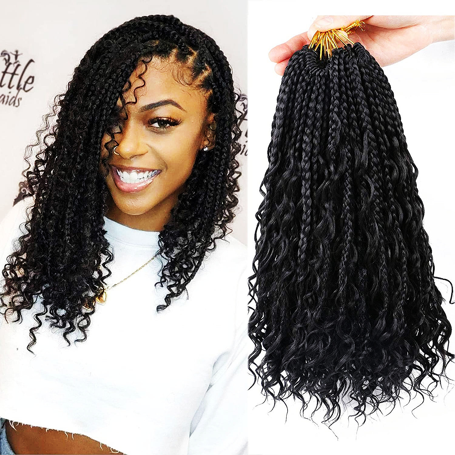 Factory wholesale Fashion popular 14/20/24 inch3X Crochet Braids Synthetic Braiding Hair Extension