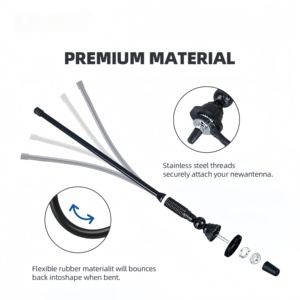 Antenne radio <span class=keywords><strong>marine</strong></span> AM/FM pour bateau, mât flexible en caoutchouc de 40 cm avec câble de 135 cm, prise Motorola pour yacht, voilier, bateau ponton - Product Image 3