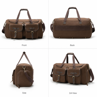 Sac de sport de luxe grande capacité, sac de voyage portable en toile, fermeture éclair, sangle réglable, étanche, à suspendre
