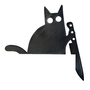Imanes creativos para refrigerador con diseño de gato negro, decoraciones para esquinas de puertas, pegatinas autoadhesivas para pared, ambiente festivo navideño - Product Image 5