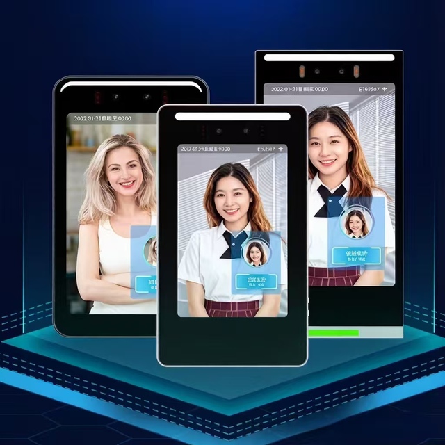 New 7/8inch Integration Facial Recognition Iris Fingerprint QR Code Authentication Attendance Access Control System SDK TCP OEM