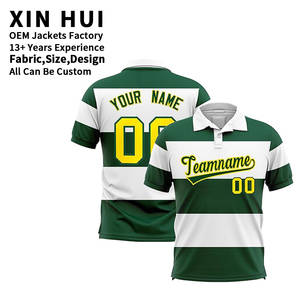 Camiseta de Rugby Sublimada Personalizada para Hombre, Secado Rápido, Uniforme de Equipo, Diseña Tu Propia Camiseta Polo a Rayas, Ropa Deportiva, Tallas Grandes - Product Image 1