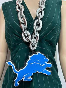 قلادات بشعارات فرق دوري كرة القدم الأمريكية (NFL) بالجملة، 32 فريقًا، قلادات هيب هوب ثلاثية الأبعاد من الفوم EVA، مجوهرات عصرية - Product Image 6