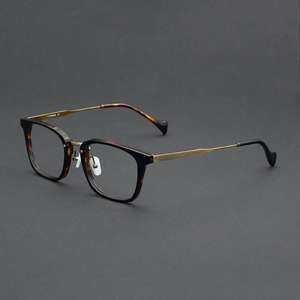 إطار نظارات طبية مستطيل الشكل من الأسيتات والتيتانيوم طراز OTW 6016 مع حماية من الضوء الأزرق وتصميم تدريجي للقراءة وتصميم مرقع - Product Image 2